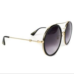 GUCCI Round-frame metal sunglasses